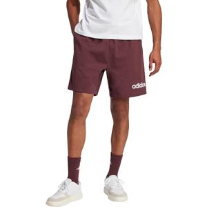 Adidas Mens Essentials Linear Single Jersey 7-inch Shorts (X-Large Tall, Aurora Ruby/White)