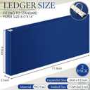 2 Pcs 8.5'' x 14'' Landscape 3 Ring Legal Size Binders 2 Inch Round Ring Binders Heavy Duty Economy Holds 8.5 '' x 14'' Paper for Artwork Blueprints, Office, Home, Work Places (Blue)