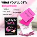 SLIPPERY SLOPE The Ultimate Girls Night Party Game - 5 Topics, 5 Times The Fun - Hilarious Drinking Game for Fun Girls Nights, Bachelorette and Birthday Party