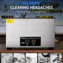 CREWORKS 30L Digital Ultrasonic Cleaning Machine with Heater and Timer, 600W Stainless Steel Ultrasonic Cleaner Machine, 7.9 gal Ultrasonic Parts Cleaner for Retainer Glasses Auto Tool Machine Part