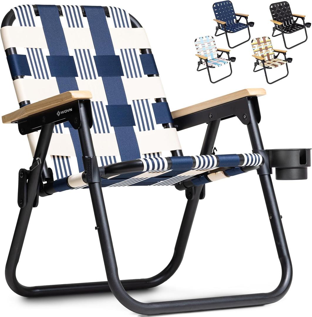 GoSports WOVN Beach Backpack Chair, Premium Folding Camping Chair, Color: Lido