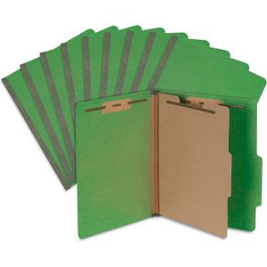 Blue Summit Supplies Classification Folders, 1-Divider, Letter Size, Green, with 2 Inch Tyvek Expansions, Durable 2 Prong Design for Organizing Standard Medical Files & Office Reports, Pack of 10 Blue Summit Supplies Classification Folders, 1-Divider, Letter Size, Green, with 2 Inch Tyvek Expansions, Durable 2 Prong Design for Organizing Standard Medical Files & Office Reports, Pack of 10