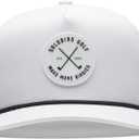 Golf Hat for Men - Golf Snapback - Fun Hat for Golfing - Rope Golf Hat for Men and Women - Make More Birdies (White)