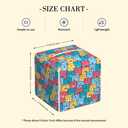 POIUBLE Cute Colorful Cats Tissue Box Cover Leather Tissue Box Holder Square Facial Paper Organizer Dispenser for Bathroom Kitchen Bedroom Vanity Countertop Night Stands