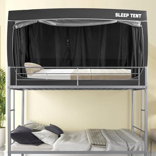 YAVIL Bed Tent Dream Tents Bunk Bed Canopy Indoor Sleep Privacy Bed Tents Spread Blackout Canopy Breathable Bunk Twin Size for Kids and Adult Patent (Mattress Not Included)
