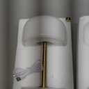 Oneach 9" Cordless Table Lamp, Gold Rechargeable Battery Operated Lamp, 3-Way Stepless Dimming Touch Lamps, Small Glass Bedside Nightstand Light for Bedroom Dining Table Living Room Shelf Decor