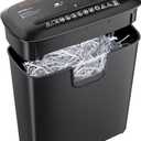Bonsaii 8-Sheet Strip-Cut Shredder for Home  Compact Home Office Paper Shredder with Overheat Protection, Capable of Shredding CDs and Credit Cards, Includes a 3.4-Gallon Waste Bin
