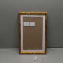 A3 11.7x16.5 Frame Gold Bamboo with White Picture Mat for 11.7x16.5 Photo - Gold Bamboo 15x20 Frame to Display Print or Poster Measuring 11.7x16.5 Inches with White Photo Mat