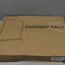 JIUYOTREE Metal 43.3 Inches Garment Rack with Bottom Shelf Clothing Rack for Hanging Clothes Coats Skirts Shirts Sweaters Gold