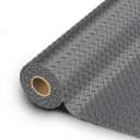 StellarStar 10x20 FT Garage Floor Mat, 2.8mm Thickened PVC Flooring Roll for Under Car, 200 SQFT Diamond Plate Gray Garage Mats for Garage, Warehouse, Basement, Factory, Trailer (Include Tapes)