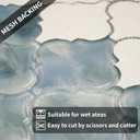 5 Sheets Arabesque Porcelain Tile for Kitchen Backsplash