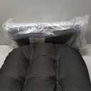 Chair Cushions for Dining Chairs Set of 4, Kitchen Chair Cushions, Chair Pads with Ties and Non Slip Backing, Tufted Memory Foam Seat Cushion 4 Pack, 18" x 18" x 4", Black