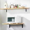 12 Pack - L 12" x H 8" x W1.5, 5mm Thick Black L Shelf Bracket, Iron Shelf Brackets, Metal Shelf Brackets, Floating Shelf, Shelf Supports with Screws