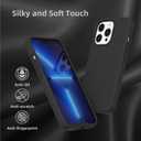 K TOMOTO Compatible with iPhone 13 Pro Max Case for Women, [Drop Protection] [Anti-Fingerprint] [Anti-Scratch] Shockproof Soft-Touch Silicone Phone Case for iPhone 13 Pro Max 6.7", Black