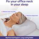 Mellow Halo Cervical Neck Pillow, Contoured Memory Foam Pillow with Dual Firm & Soft Sides, Ergonomic Support for Side & Back Sleepers, Spine Alignment, Breathable Washable Cover