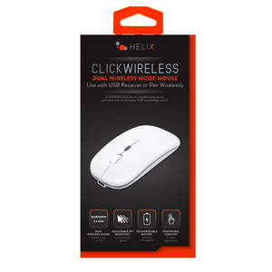 Helix Dual Wireless Mode Mouse - White