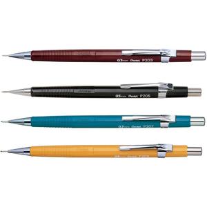 Pentel P200 Series Auto Mechanical Pencil Set of 4-0.3/0.5/0.7/0.9mm