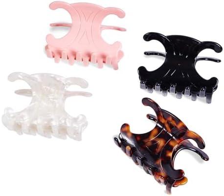 Premium durable acetate butterfly hair clips, 2 Pack. Medium Size Acetate Hair Claw Clips with Secure Hold,Perfect for Updos(2.76 x 1.66 in)