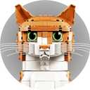 Whiskers for Lego 21349 Ideas Tuxedo or Lego 21376 Ideas Orange Cats Snap-in Accessory - Compatible with Model 21349 or 21376 (Whiskers Only, Not The Building Block Kit) (Classic Edition)