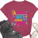 80s Shirts for Women Girls Party T-Shirt I'am an 80's Kindas Girl Tops Vintage Graphic Tee (Purple, XL)