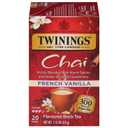 3 x Twinings French Vanilla Chai Spiced Black Tea Bags, 20 CT Box (1 Pack) | Sweet Vanilla & Savoury Cinnamon, Ginger, Cardamom & Clove, Naturally Caffeinated, 20 Foil Lined Individually Wrapped Bags (EXP 02/16/29)