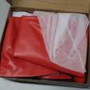 Knee High Boots for Women Square Toe Chunky Heel Leather Tall Fall Winter Fashion Dress Long Boots (8, Red)