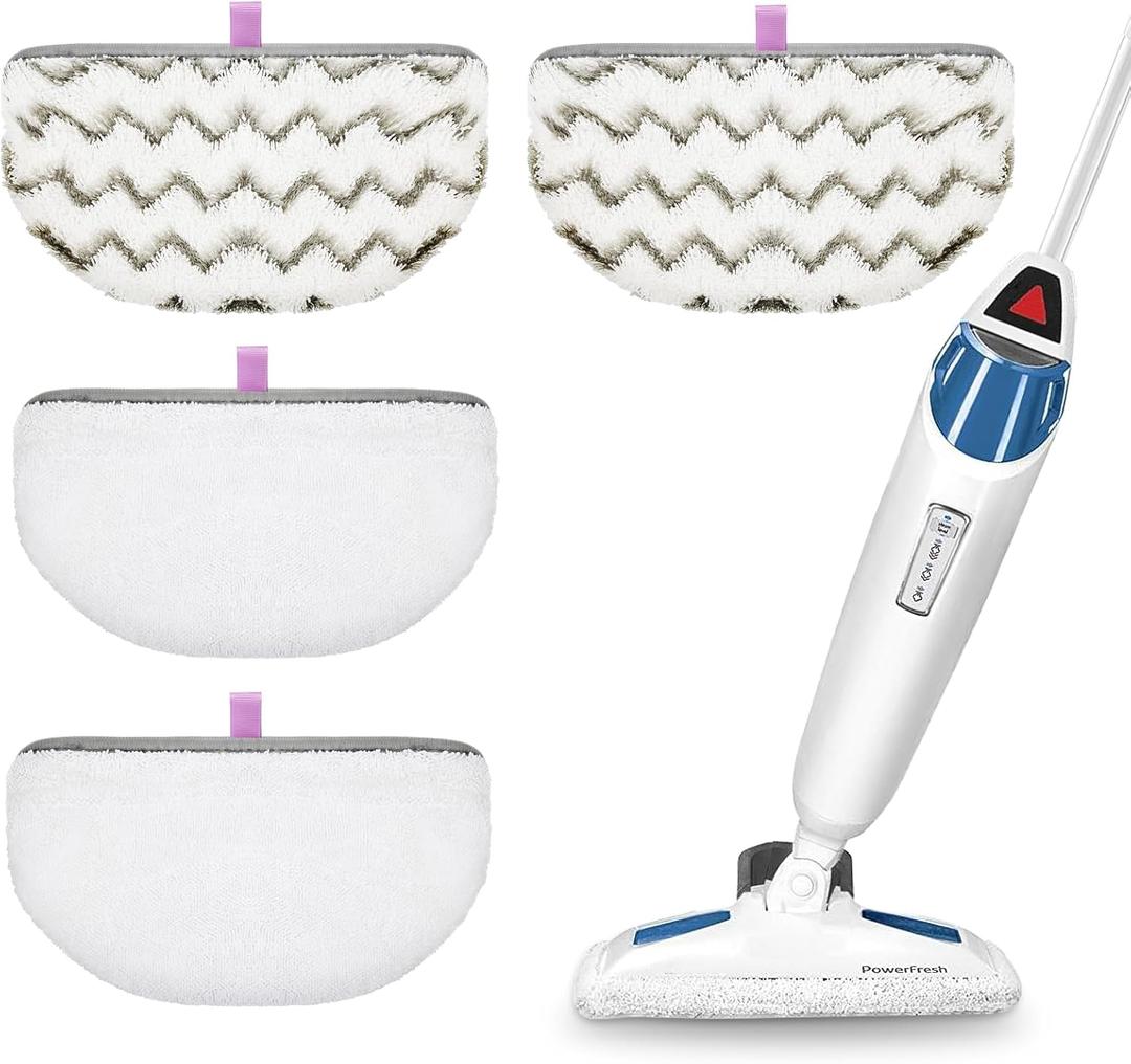 1940 1806 for Bissell Steam Mop Pads Replacement Compatible with Bissell Powerfresh Steam Mop 1544 1440 2075A 2685A Series, Models 19402 19404 19408 19409 1940A 1940F 1940Q 1940T 1940W B0006 B0017 (4)