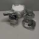 Kitchen in the box Food Processor, Electric Meat Grinder & Food Chopper with 400W Powerful Veggie Chopper-2 Bowls（8 Cup+8 Cup） & 2 Bi-Level Blades for Meat/ Fish/ Vegetable/ Baby Food（Black Button）