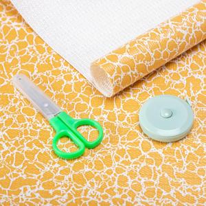 2 x FIFTY FEET 18X96 Inch Shelf Liner with Scissor & Tape Measure for Kitchen Cabinets, PVC Drawer Liner for Dresser Non-Slip Bathroom, Non-Adhesive Cabinet Liner Washable (Orange Crack)