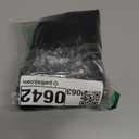 Lecloud Leia 2 PCS Black Sheer Kitchen Curtains 36 Inch Length, Airy & Breathable Clip Textured Leaf Cafe Living Room Voile Curtain Tiers, Dual Rod Pockets Jacquard Bathroom Bedroom Drapes, 38W x 36L