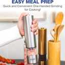 Epar Salt or Pepper Grinder Mill Electric Battery Operated Stainless Steel Mill with LED Light, Adjustable Ceramic Core, and One-Hand Push Button for Effortless Seasoning and Cooking