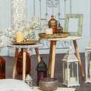 uxcell Stainless Steel Decorative Tray 5" Round Serving Tray Metal Decorative Plate for Jewelry, Makeup, Candle, Kitchen Tableware, Gold