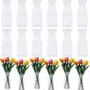 18 Pcs Plastic Bud Vases Bulk, Small Clear Flower Containers, Shatterproof Crystal Bud Vases for Centerpieces, Wedding, Home Table Decorations, Formal Dinners