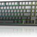 x Aula F99 Pro Wireless Mechanical Keyboard with Knob,Tri-Mode BT5.0/USB-C/2.4GHz Hot Swappable Keyboard,Pre-lubed Switches,Gasket Structure,RGB Backlit Computer Gaming Keyboards (Side Printed Black) (LEOBOG Nimbus Switches)