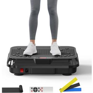 Vibration Plate Exercise Machine, Vibrating Plate for Lymphatic Drainage, 400 Lbs Capacity 250 Speed Levels Whole Body Fat Burner Weight Loss Shake Board, Vibrate Platform Machine