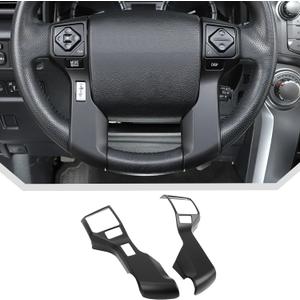 JeCar for 4Runner Steering Wheel Cover Trim Interior Accessories Compatible with Toyota 4runner SUV 2010-2019 (Matte Black)