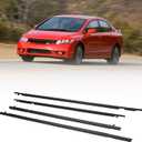 ZONFANT 4 Pcs Car Outer Door Window Moulding Trim Weatherstrip Seal Belt Compatible with Honda Vehicle Civic 2006-2011, Replace#72410-SNA-A01 72450-SNA-A01 72950-SNA-A01 72910-SNA-A01