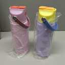 2 PACK 18 OZ Water Bottle for Kids, Stainless Steel Double Insulated Sports Water Bottle, Leak Proof Straw Cup for School, Gifts and Travel, BPA Free (Light Pink, Purple)
