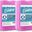 Cool Coolers by Fit + Fresh, Reusable & Long-Lasting XL Slim Ice Packs, Cold Packs for Lunch Boxes, Ice Packs for Lunch Bags. Cooler Accessories for Camping, Beach, Lunch, and Work, 8PK, Purple