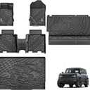 3W Ford Bronco Floor Mats & Cargo Liner & Back Seat Cover Custom Fit for 2021-2025 2026 Bronco 4 Door All Weather Custom Fit Ford Bronco Accessories (Not for Sport & Rubberized Floor)