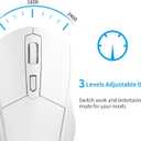 Wireless Keyboard Mouse Combo ;Compact Design with Number Pad, Rechargeable, Quiet, 2.4 GHz USB Receiver, Slim Keyboard and Ergonomic Mice Set for Windows Computer Desktop PC Laptop -Silver White