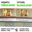 HQMPC Garden Hose Quick Connect Solid Brass Quick Connector Garden Hose Fitting Water Hose Connectors Garden Hose Disconnect 3/4 inch GHT (2Sets) (2Female+2Male)