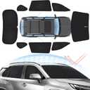 8PCS Foldable Sun Shade for 2019-2025 Toyota RAV4 Accessories Car Windshield&Side Windows Shade Cover Kit-Blocks 99% UV&Heat Privacy Protection Keeps RAV4 Cool Black
