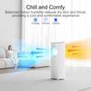 Evaporative Air Cooler, 3-IN-1 Swamp Cooler 24ft/ s, Portable Air Conditioners Windowless w/ Remote, 15H Timer, 80°Oscillation, Water Tank, 3 Ice Packs, Ac Cooling Fan for Indoor Room Bedroom White