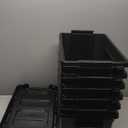 IRIS USA 5 Gallon Lockable Storage Bins with Lids, Pack of 6 - Made in USA, Heavy Duty, Stackable Containers, Garage Organizing Bins Moving Tubs, Rugged Sturdy Equipment Utility Box - Black
