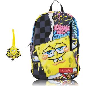 Nickelodeon SpongeBob SquarePants Backpack for Teens, 16.5in School Bookbag, Medium