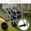 VEVOR Hose Reel Cart, 200/300 ft High-Pressure Garden Hose Cart, Hoses Reel Carts with Two Wheels, Handle & Heavy-Duty Mesh Storage Basket, Portable Hoses Reels for Garden Watering, Car Washing