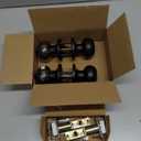 CML Hardware Entry Door Knob with Lock and Key, Keyed Different, Exterior Door Lock Sets for Front/Back Door, Round Ball Handle, Matte Black, 2 Pack