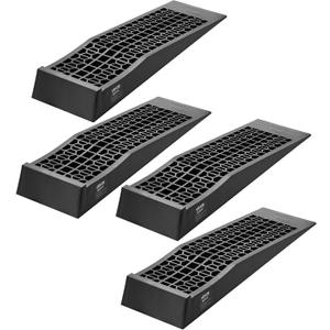 VEVOR Car Ramps, 4 PCS 20000 lbs GVW Capacity, 2.56 in Lift Height, Portable Low Profile Car Service Ramps for Home Garage Maintenance & Oil Changes, Heavy Duty for Low Chassis Vehicle & Support Jack