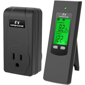 Wireless Thermostat Outlet, Thermostat Controller for Home, Thermostat Outlet Plug and Wireless Thermostat with Built-in Temp Sensor Remote Control